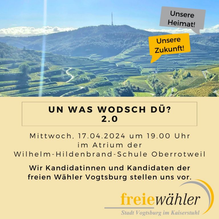 Mehr über den Artikel erfahren Save the date: „Un was wodsch Dü? 2.0“, 17.04.2024